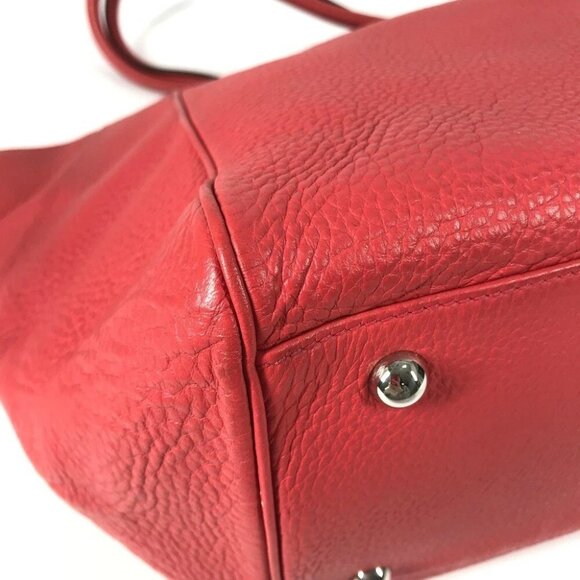 HERMES Parinobe bay 40 Shoulder Bag HandBag Taurillon Clemence Bougainvillea Red - Picture 6 of 16